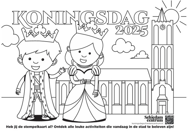 250321 Koningsdag Sdam Kleurplaat